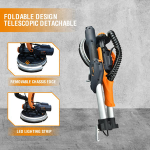 English Elm Drywall Sander 820w Direct Drive Telescopic with Vacuum Dust Collection and Led T3177P305032