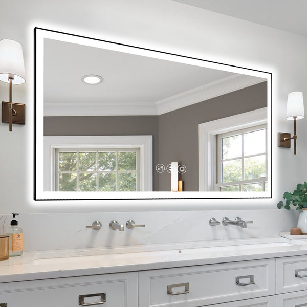 English Elm 72X36 Inch Frameless Led Bathroom Mirror – Smart Anti-Fog Technology With Adjustable Lighting Features T3757P347002