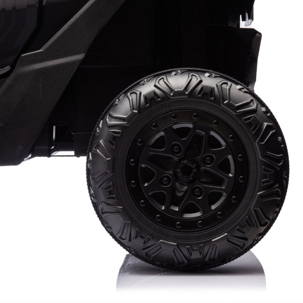 English Elm 24v Two Seat Kids Electric Utv with Parental Remote Suspension Off Road Ride On Black W1578P184797