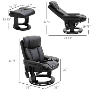 English Elm HOMCOM Electric Lift Recliner Chair with Remote Control, Supportive Foam & Pocket Storage for Seniors Black W2225P217949