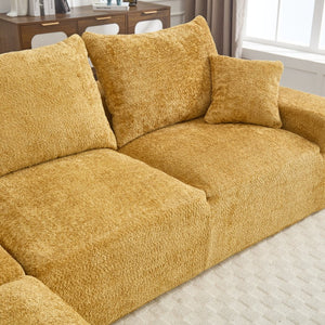 English Elm United L-Shaped Chenille Sofa - Plush Comfort, Spacious Seating, And No Assembly Required For Your Home W1568S00121-GIGA
