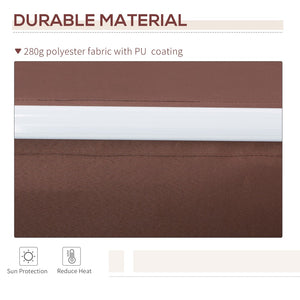 English Elm Outsunny 12' X 8' Retractable Awning - Durable Uv & Water-Resistant Shade For Decks, Yards, & Balconies W2225P174230-GIGA