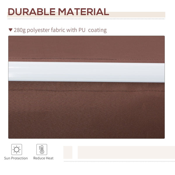 English Elm Outsunny 12' X 8' Retractable Awning - Durable Uv & Water-Resistant Shade For Decks, Yards, & Balconies W2225P174230-GIGA