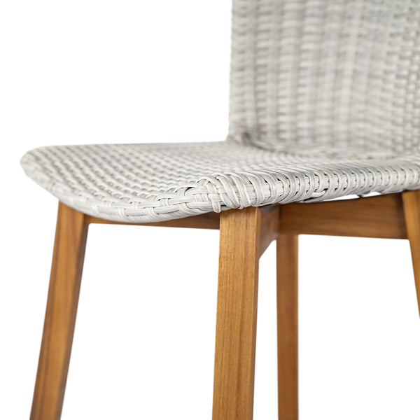 English Elm Christopher Knight Home® - Lymington Outdoor Bar Stool Set of 2 — Durable Acacia & Wicker Craft, Ergonomic 105° Backrest Comfort LIGHT GREY,Teak N775P278094G