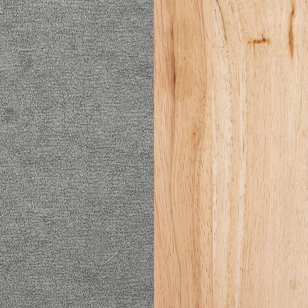 English Elm Landis Grey Fabric Accent Chair with Natural Wood Arms for Modern Living Spaces B062P441110