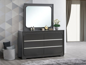 English Elm Milan Modern White Dresser with Integrated Led Lighting and Full Extension Drawers Wenge B078P497941