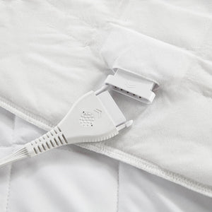 JLA Home Serta - Heated plush microfiber mattress pad with zoned body & foot heating, 10 levels, timer, machine-washable 80 L x 60 W x 0.8H ST55-4533