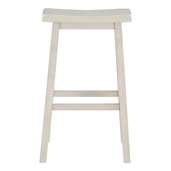 OSP Home Furnishings Tulsa 29" Saddle Stool - Set of 2 Off White