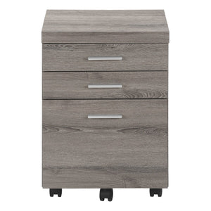 English Elm File Cabinet Mobile Rolling Storage with Smooth Glaze, Locking Casters & Legal Letter Drawers—Contemporary Appeal taupe 26 L x 21 W x 9 H B2710P219596