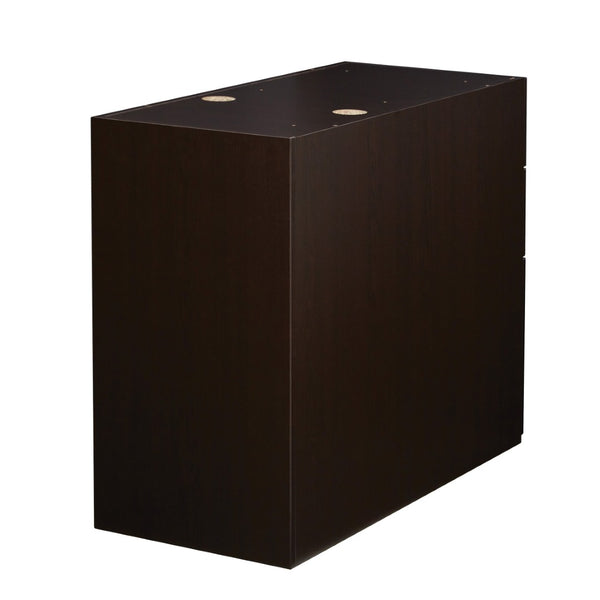 OSP Home Furnishings Napa Under Desk Pedestal with Box File Drawers for Modern Office Storage Espresso NAP-265-ESP