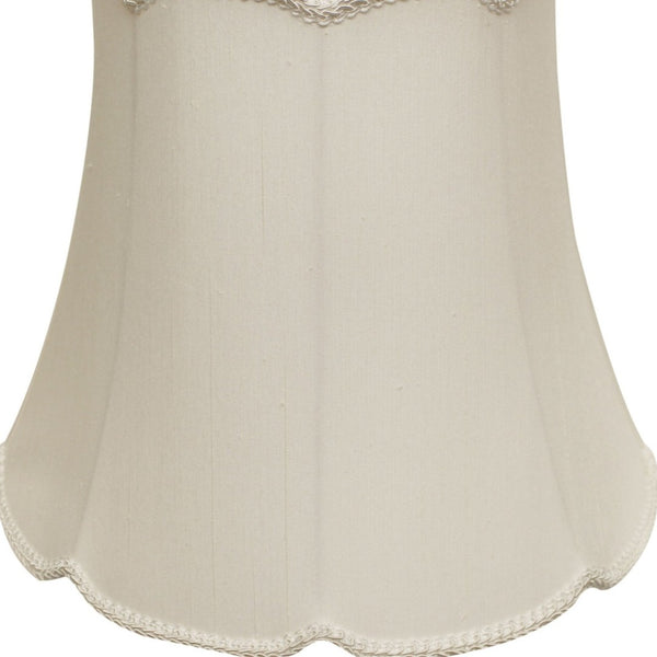 English Elm Slant Empire Shantung Fabric Lampshade Washer Fitter Soft White Diffused Glow B075101525