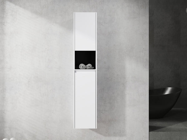 English Elm 12" Bathroom Side Cabinet - Wall-Mounted, Soft-Close Doors, Space-Saving Design For Modern Homes W999S00282