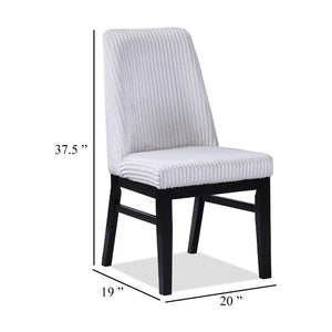 English Elm Haly Upholstered Dining Side Chairs Set of 2 Tapered Legs Contemporary Seating B056P417080