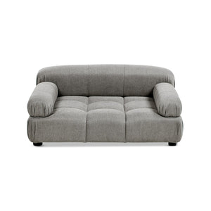 English Elm Marcel Tufted Velvet Pet Sofa Bed Bolstered Arms Stylish Small Medium Dogs Cats Gray B2719P448985
