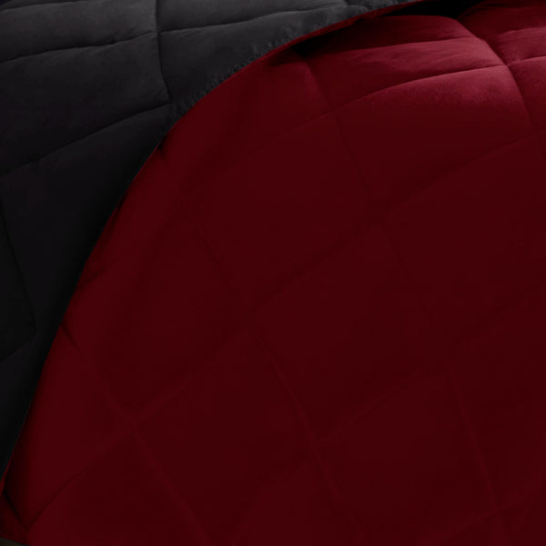 English Elm 2 Pieces Twin Waffle Knit Chenille Comforter Set with Plush Sherpa Reversible Cozy Bedding Ensemble Red+Black 16.93 L x 12.2 W x 4.33 H B035P381305