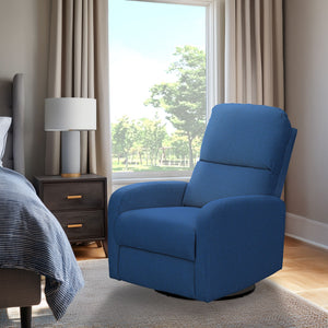 JLA Home INK+IVY - Power Dakota Recliner with Swivel, Glider & USB Charging — Power Recline, Storage Pocket, Plush Comfort Blue II103-0609