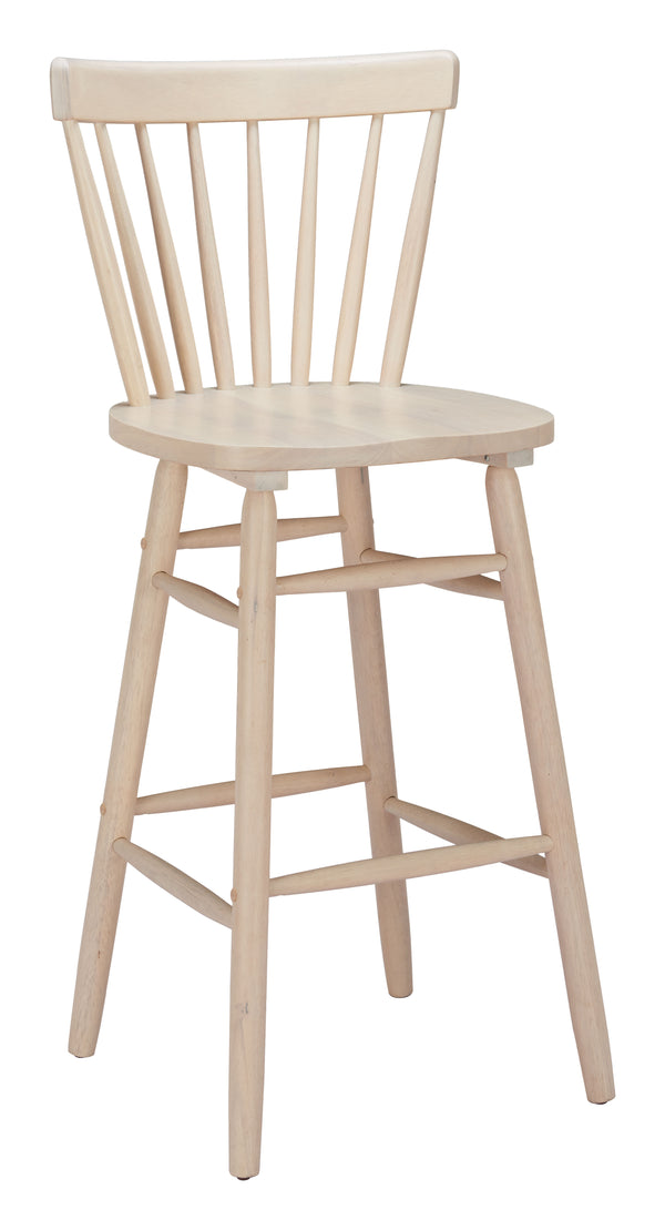 Zuo Modern Tyce Barstool Set Of 2 - Modern Elegance With Durable Rubberwood Design For Hospitality Spaces Natural Rubberwood 110529-zuo-modern