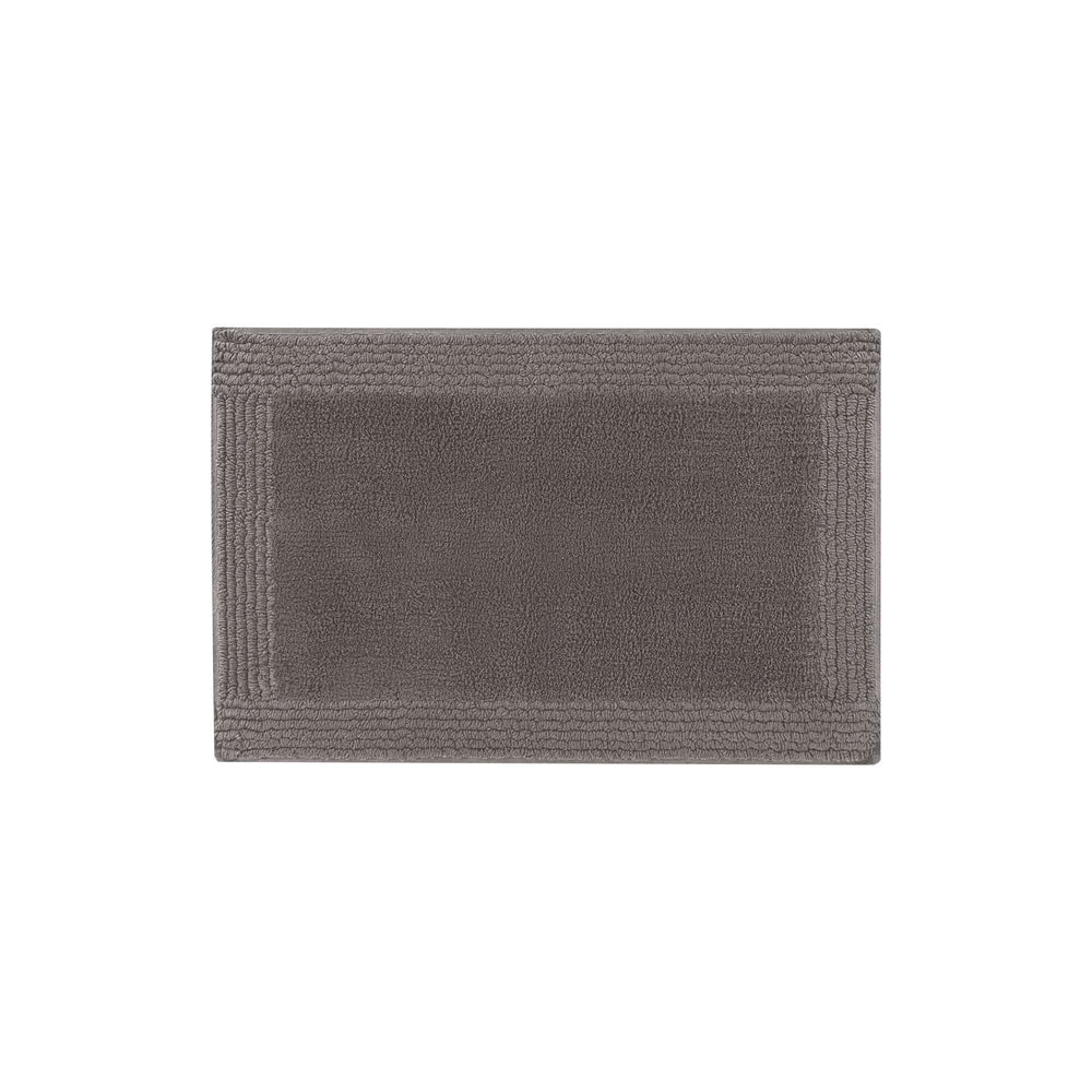 JLA Home Madison Park Signature - 100% Cotton Plush 3000 GSM Reversible Bath Rug — OEKO‑TEX Certified, Ultra Absorbent, Machine Washable Charcoal MPS72-569