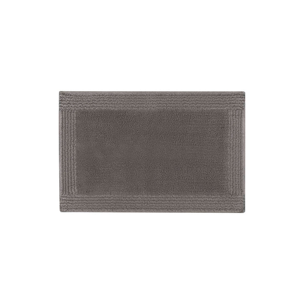 JLA Home Madison Park Signature - 100% Cotton Plush Tufted 3000 GSM Reversible Bath Rug - Spa-Soft, OEKO-TEX Certified, Machine Washable Charcoal MPS72-571