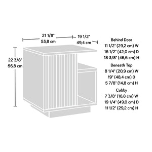 English Elm Night Stand - Stylish Brown Finish With Marble Accents, Compact Design, And Versatile Storage Solutions B356P367912