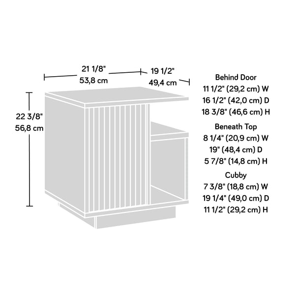English Elm Night Stand - Stylish Brown Finish With Marble Accents, Compact Design, And Versatile Storage Solutions B356P367912