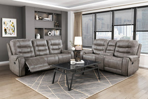 English Elm Modern Dual Reclining Sofa with Pocket Coil Cushions and Microfiber Upholstery B011P228255
