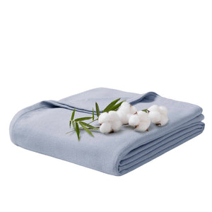 English Elm 1-piece King Jacquard Cotton Blend Blanket Aztec Woven Soft Breathable Bedroom Layer Light Blue B035P437483