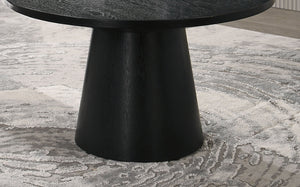 English Elm Modern Contemporary Sofa Table with High Gloss Lacquer Top and Sleek Metal Frame for Entryway Decor Black 33 L x 33 W x 5 H B2741S00443