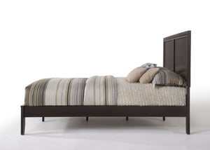 English Elm Madison Solid & Composite Wood Queen Bed with Raised Molding Headboard, Low Profile Footboard, 660lb PMID Espresso 86 L x 8 W x 4 H B2726S00417