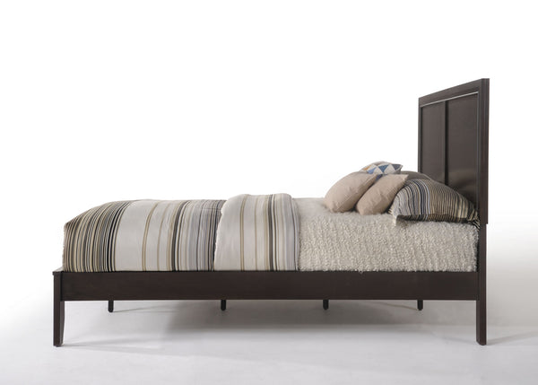 English Elm Madison Solid & Composite Wood Queen Bed with Raised Molding Headboard, Low Profile Footboard, 660lb PMID Espresso 86 L x 8 W x 4 H B2726S00417