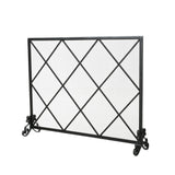 Christopher Knight Home® - Noble House - Howell Single Panel Black Iron Fire Screen