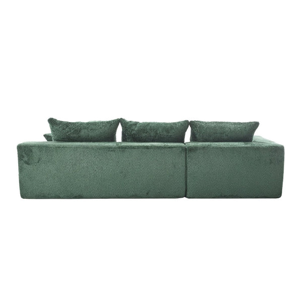 English Elm United Stylish L-Shaped Chenille Sofa - Cozy, Spacious Seating For Family Gatherings & Movie Nights W1568S00124-GIGA