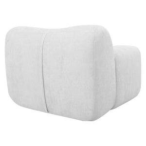 English Elm Wide Chenille Accent Chair Oversized Cozy Seat for Bedroom Living or Studio Spaces Beige W5385P433247