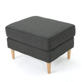 Christopher Knight Home® - Noble House - Milton Mid Century Modern Dark Grey Fabric Ottoman