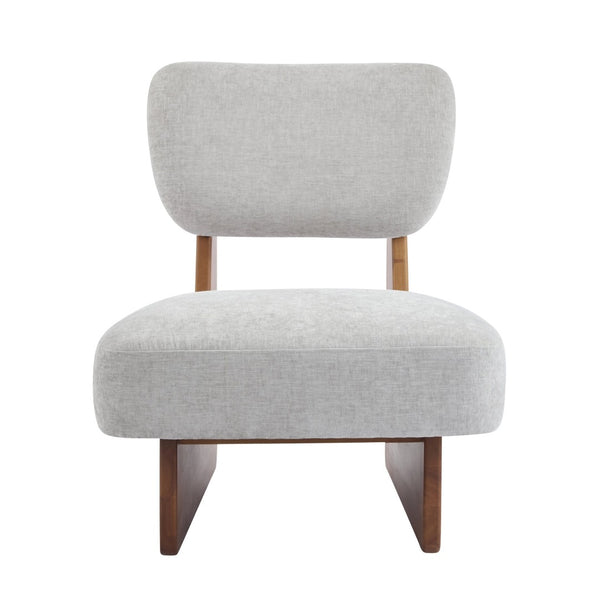 English Elm [set of 2] Beige Polyester Barrel Lounge Chairs with Black Wood Base for Living Room Grey,Walnut N767P373046L