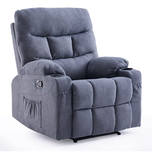 English Elm Oversized Recliner chair with ergonomic support, swivel rocker, quick 5-min assembly for adults comfort Light Gray T3623P408743