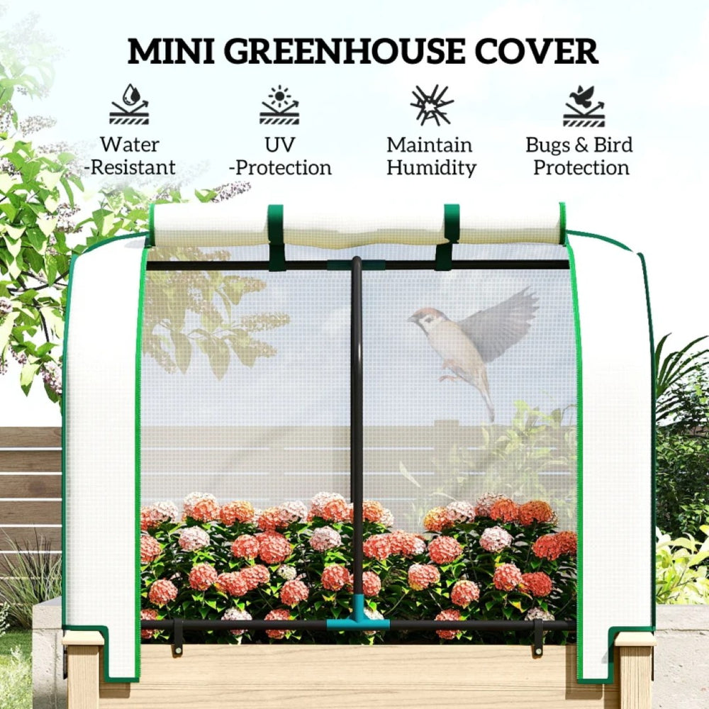 English Elm Raised Metal Garden Bed with Tall Diamond Trellis Powder Coated Outdoor Privacy Planter Natural Wood T3971P459734