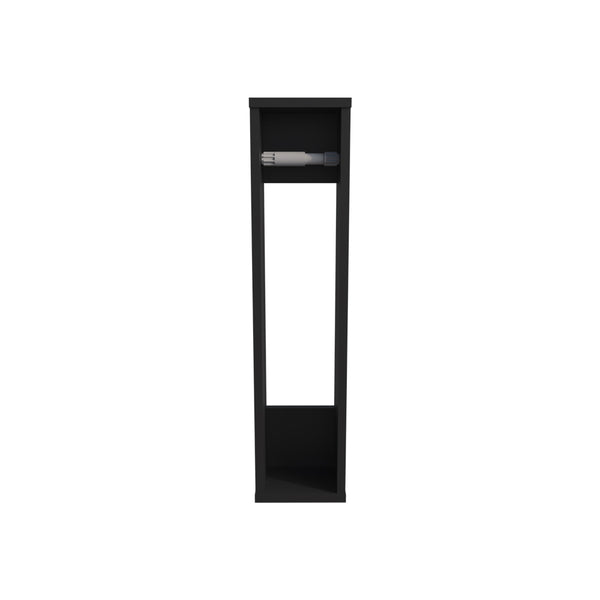 English Elm Toliet Paper Holder Magna Engineered Wood Black – Compact Wall-Mount Storage for 5 Extra Rolls, Durable Design B092P238745