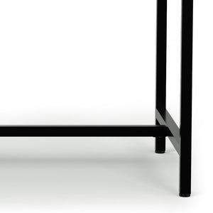 English Elm Campbell Burnt Wax Dining Table - Solid Mango Wood, Industrial Black Iron Base, 72"x36" Seating 6, Durable Finish B136P203493