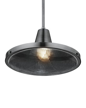 Currey & Company Mariner Solid Brass Wet Rated Pendant Light for Outdoor Porches and Dining Areas Antique Silver / Clear 9500-0027