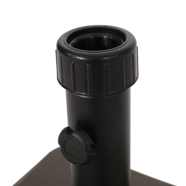 English Elm Christopher Knight Home® - UM-HOLDER Square 55 lbs Brown Concrete Base - Heavy-Duty 24x22x4 in Patio Umbrella Stand, Stable & Durable 54755.00BRN