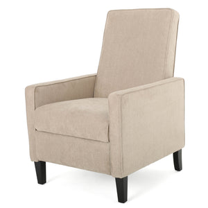 English Elm Christopher Knight Home® - Minimalist Push Back Chair with Thick Cushion and Birch Wood Legs for Stylish, Durable Comfort Natural 57444.00