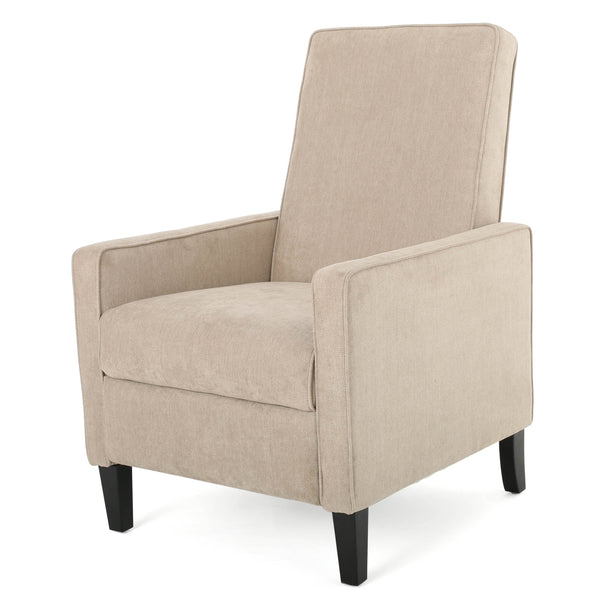 English Elm Christopher Knight Home® - Minimalist Push Back Chair with Thick Cushion and Birch Wood Legs for Stylish, Durable Comfort Natural 57444.00