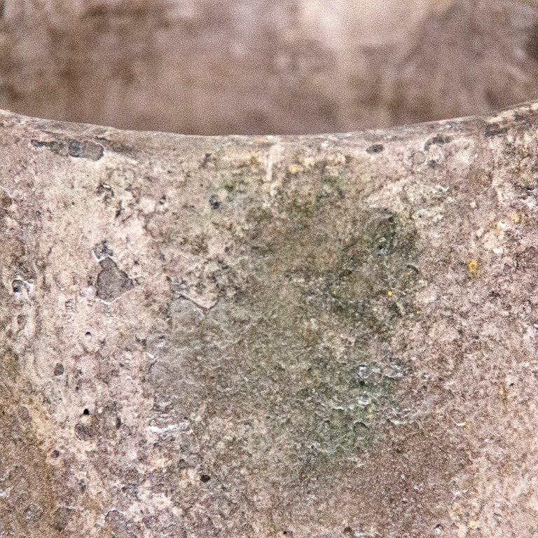 Zentique Distressed Vase Handcrafted Stoneware with Weathered Antique Finish — Rustic Centerpiece for Shelves W9 x H13 x D9 9503L A17