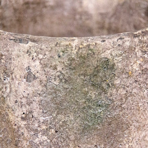 Zentique Distressed Vase Handcrafted Stoneware with Weathered Antique Finish — Rustic Centerpiece for Shelves W9 x H13 x D9 9503L A17