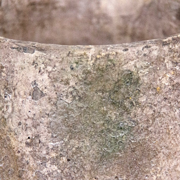 Zentique Distressed Vase Handcrafted Stoneware with Weathered Antique Finish — Rustic Centerpiece for Shelves W9 x H13 x D9 9503L A17