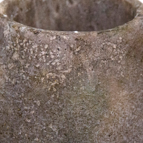 Zentique Distressed Stoneware Vase with Antiqued Glaze, Rustic Chic Accent for Mantels, Shelves, Dried Arrangements W6.5 x H9.25 x D6.5 9503S A17