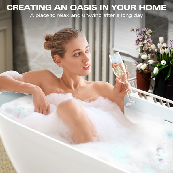 English Elm 59" Solid Surface Freestanding Soaking Tub Oval Sculpted Matte White Spa Bath W1573P175002