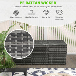 English Elm Outsunny 175 Gallon Outdoor Storage Box - Weather-Resistant Pe Rattan Wicker For Cushions & Toys W2225P200689-GIGA