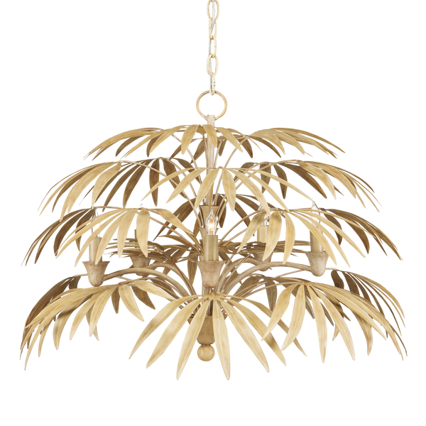 Calliope Coco Cream Chandelier - Nature-Inspired Wrought Iron Design for Elegant Indoor Spaces